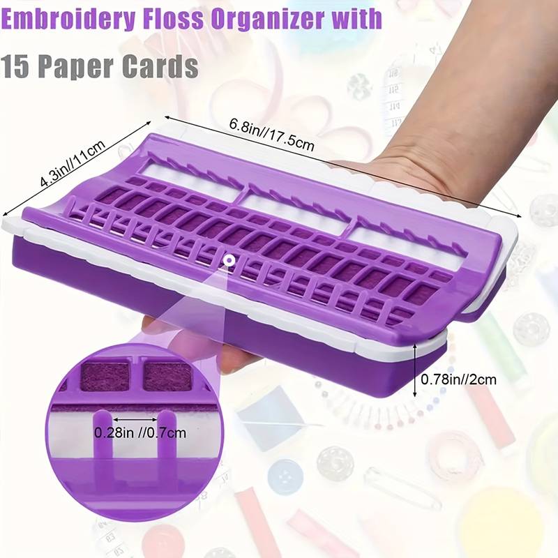 1pc Embroidery Thread Organizer With 30 Positions, Embroidery Floss  Organizer, Plastic Foam Cross Stitch Embroidery Thread Organizer Kit,  Sewing Tool Embroidery Needlework Project Thread Holder, 30-hole Thread  Storage Tool - Arts, Crafts